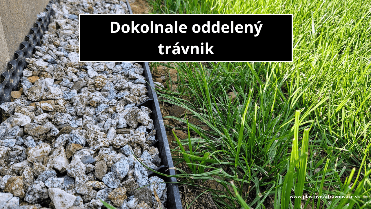 Dokonalé oddelenie kamienkov od trávnika plastovým obrubníkom