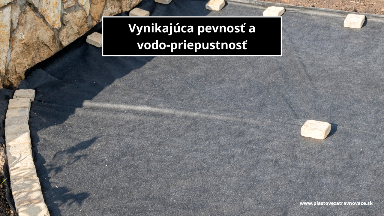 geotextília uložena na ukladacej vrstve pod plastové zatrávňovače