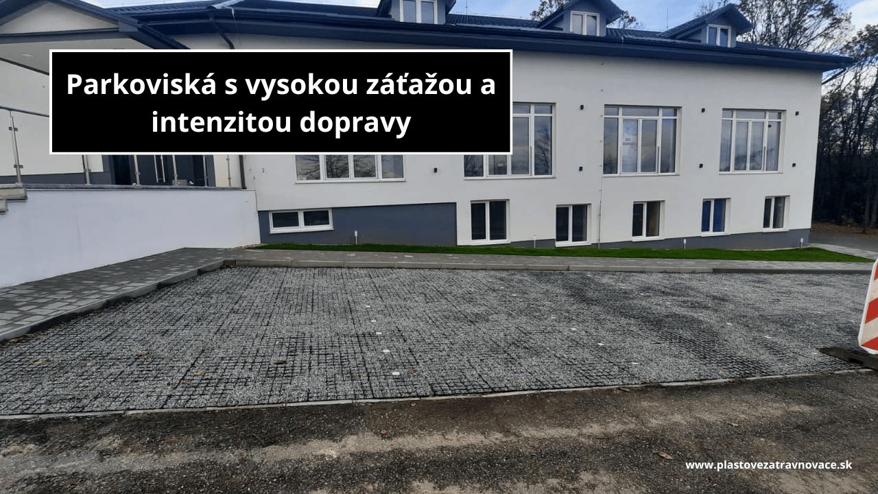 parkovisko z plastovej zatrávňovacej dlažby