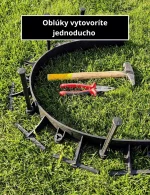 jednoduchá montáž obrubníka za pomoci kladiva, klieští a plastových kotiev UNI 25cm