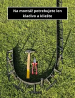 Vytvorenie oblúku z plastovým obrubníkom za pomoci kladiva, klieští a plastových klincov UNI25