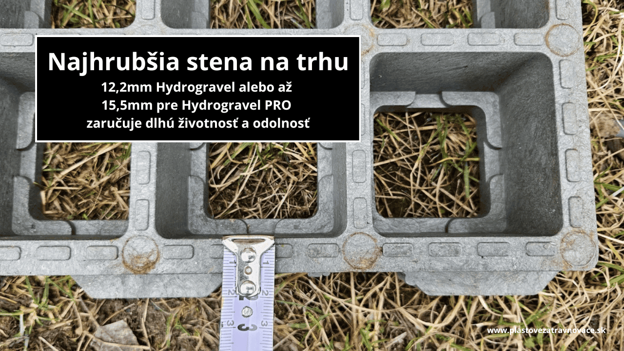 hrúbka stien zatrávňovača až 15,5mm